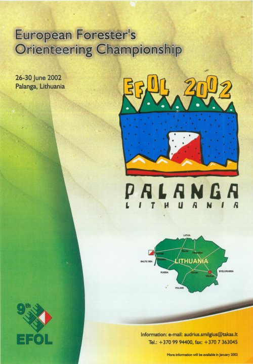 Flyer of 9th EFOL Lithuania 2002